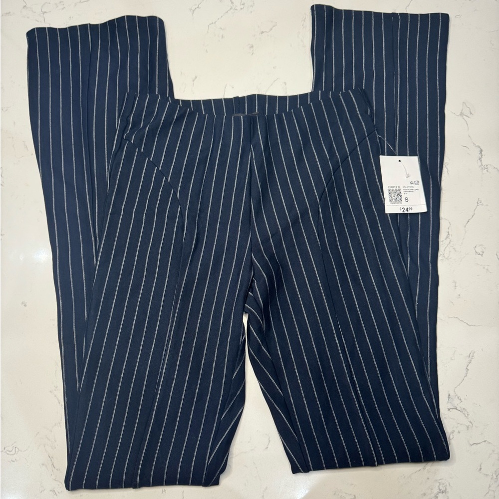 Forever 21 flare pin stripe pants